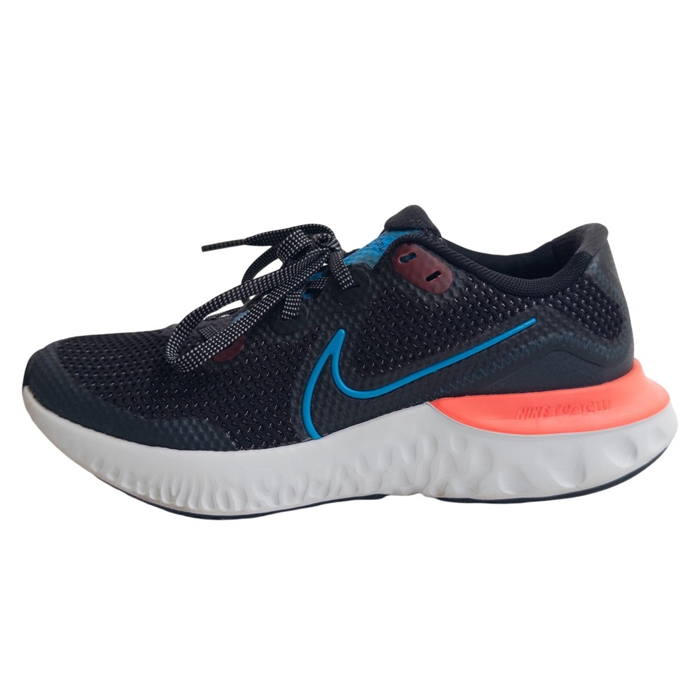 Nike Renew Run Black Laser Blue Youth 5Y Women's 6.5 Running Shoes